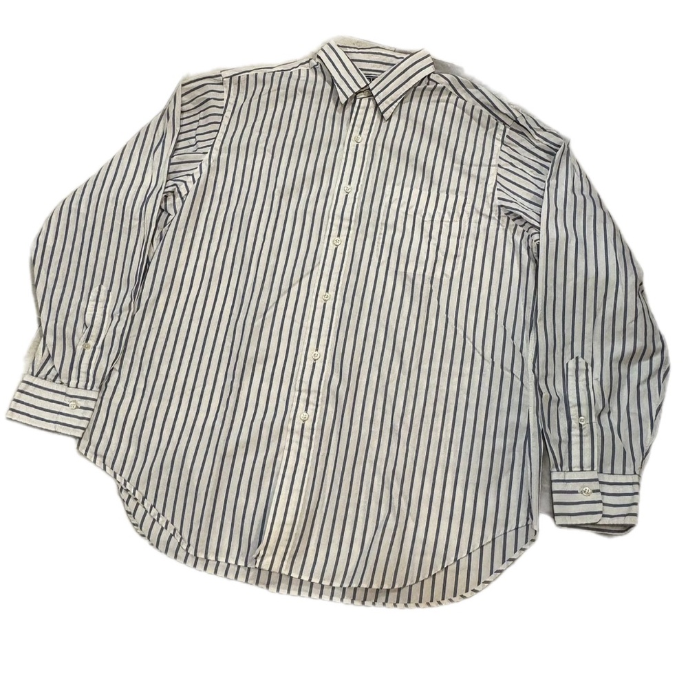 Polo Ralph Lauren Vintage Men's Lowell Classic Button Down  Blue White Striped L